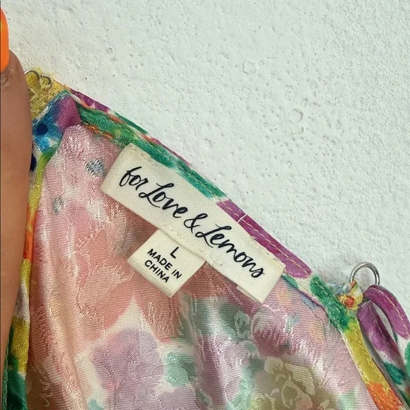 For Love And Lemons bright Floral slip Dress - Picture 2 of 6